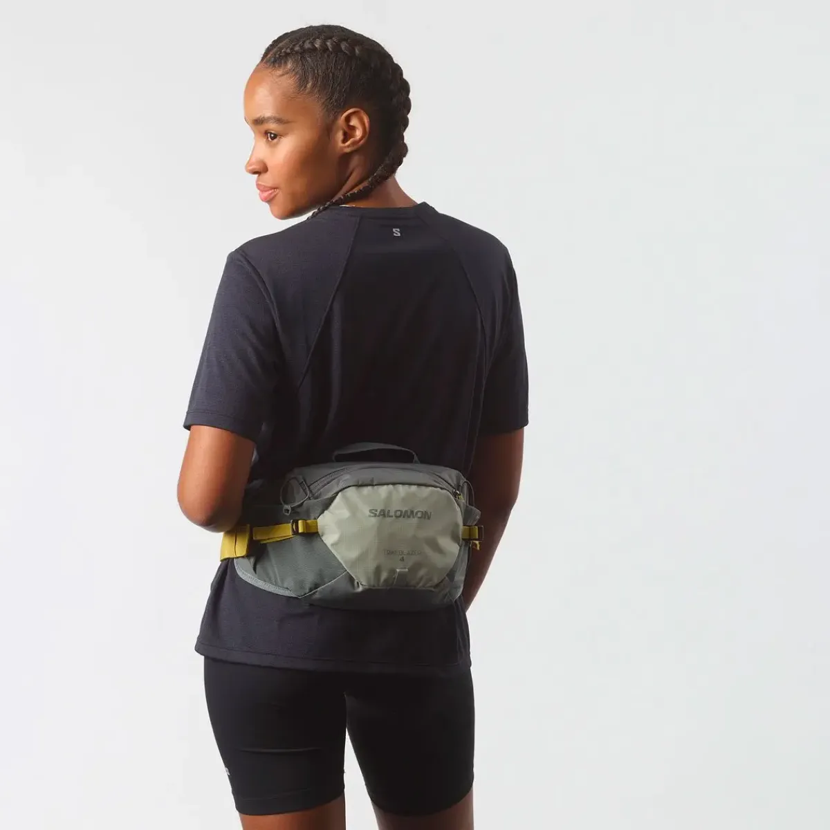 Salomon Rygsække|Løbeudstyr-Trailblazer 4 Bæltetaske Sedona Sage / Seagrass / Cress Green