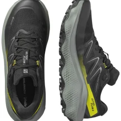 Salomon Fodtøj|Løbesko-Ultra Flow 2 Gore-Tex Løbesko Herre  Black / Transparent Yellow / Rose Violet
