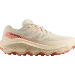Salomon Fodtøj|Løbesko-Ultra Flow 2 Løbesko Dame Almond / Tender Peach/ Fusion Coral