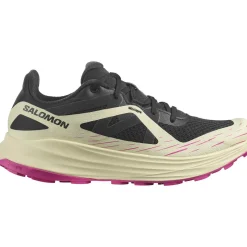 Salomon Løbesko|Fritidssko-Ultra Flow Løbesko Dame  Black / Transparent Yellow / Rose Violet