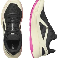 Salomon Løbesko|Fritidssko-Ultra Flow Løbesko Dame  Black / Transparent Yellow / Rose Violet