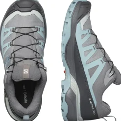 Salomon Fodtøj|Vandresko-X Ultra 360 Gore-Tex Damesko  Sharkskin / Trooper / Arona