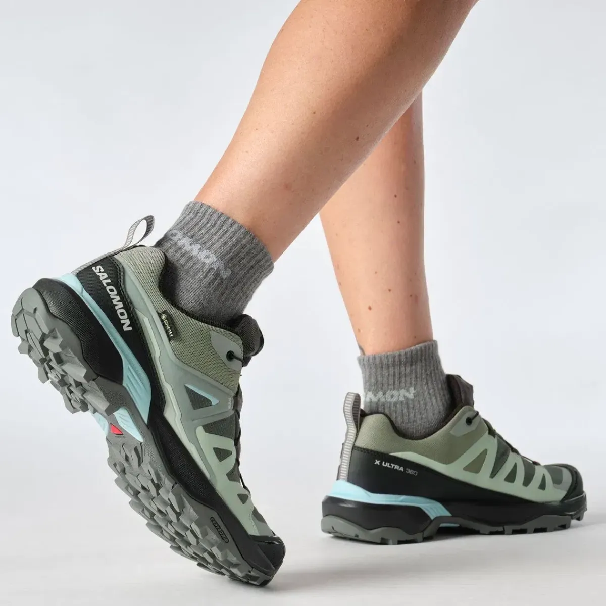 Salomon Vinterfodtøj|Fodtøj-X Ultra 360 Gore-Tex Damesko Sedona Sage / Black / Sea Foam