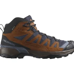 Salomon Vandrestøvler|Fodtøj-X Ultra 360 Leather Mid Gore-Tex Herrestøvle  Blue Nights / Caramel Cafe / Grisaille
