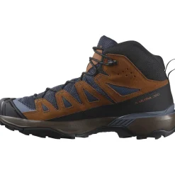 Salomon Vandrestøvler|Fodtøj-X Ultra 360 Leather Mid Gore-Tex Herrestøvle  Blue Nights / Caramel Cafe / Grisaille