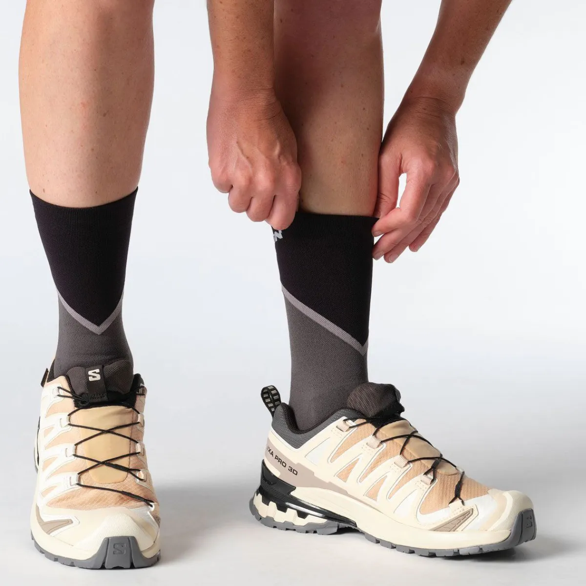 Salomon Vinterfodtøj|Fodtøj-XA PRO 3D V9 Gore-Tex Damesko Hazelnut / Tender Peach / Black