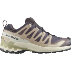Salomon Vinterfodtøj|Fodtøj-XA PRO 3D V9 Gore-Tex Damesko Nine Iron / Oxford Tan / Alfalfa