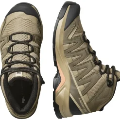 Salomon Fodtøj|Vinterfodtøj-X-Adventure Recon Mid Gore-Tex Vandrestøvle Dame  Desert Tan / Falcon / Tender Peach