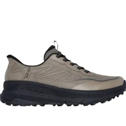 Skechers Fritid Fodtøj|Vandresko-Skechers Switch Back - Mist Herresko  Taupe / Black