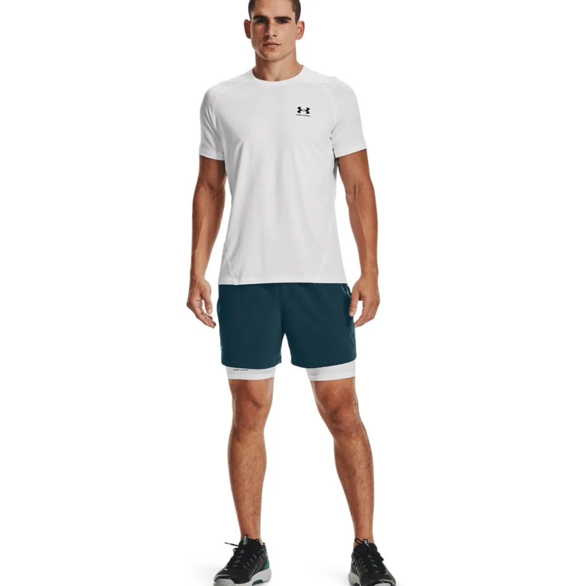 Under Armour Kompressionsshorts|Sportsstøtte-HeatGear® Kompressionsshorts Herre White / Black