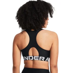 Under Armour Træningstøj|Træningstøj-HeatGear® Mid Branded Sports BH Dame  Black / White