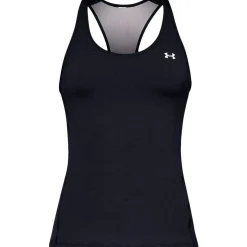 Under Armour Løbetøj|Træningstøj-HeatGear™ Racer Tank top Dame Black / Metallic Silver