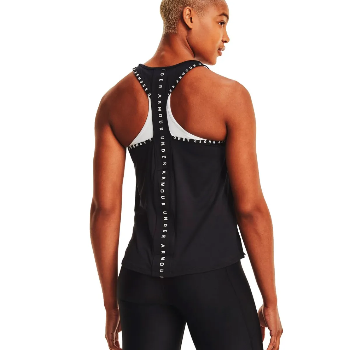Under Armour Træningstøj|Løbetøj-Knockout Tank Top Dame Black / White