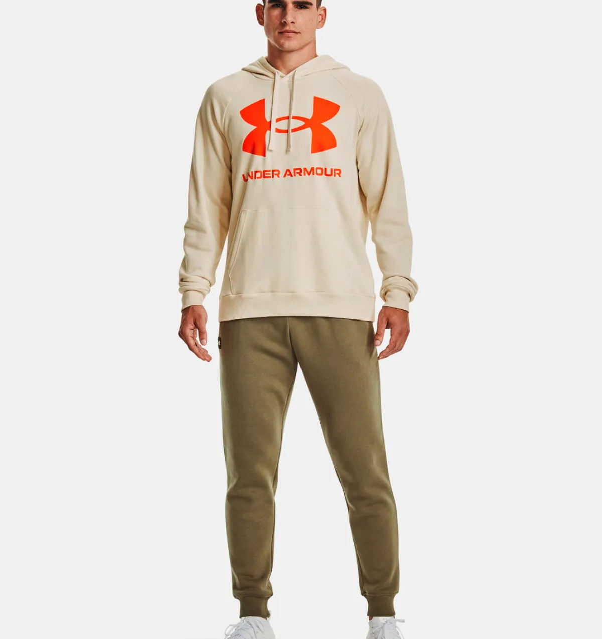 Under Armour Træningstøj|Træningstøj-Rival Fleece Big Logo Hoodie Herre