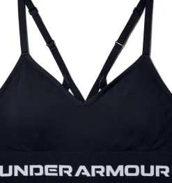 Under Armour Træningstøj|Træningstøj-Seamless Low Long Sports BH  Black / Halo Grey