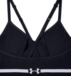 Under Armour Træningstøj|Træningstøj-Seamless Low Long Sports BH  Black / Halo Grey