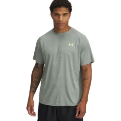 Under Armour Håndboldtøj|Fodboldtøj-Tech Textured Trænings T-shirt Herre  348 Silica Green / Hydro Green