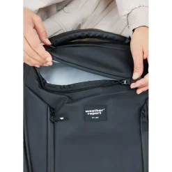 Weather Report Rygsække|Tasker Og Rygsække-Bronze PU Computer Rygsæk  1001 Black