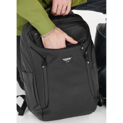 Weather Report Rygsække|Tasker Og Rygsække-Bronze PU Computer Rygsæk  1001 Black