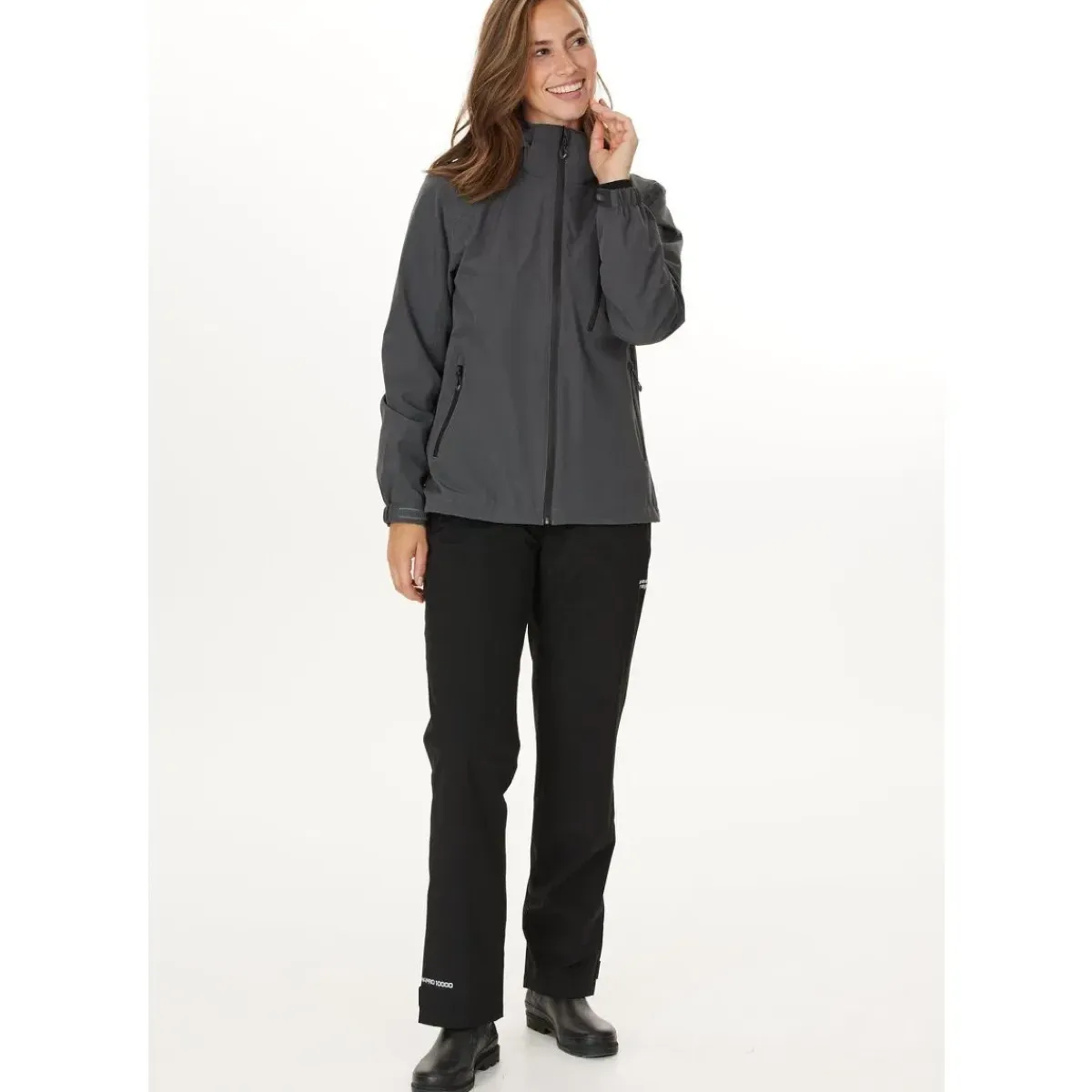 Weather Report Regntøj|Beklædning-Camelia W-Pro 15000 Jakke Dame, asphalt