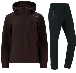 Weather Report Regntøj|Regntøj-Camelia W-Pro 15000 Regnsæt Dame, espresso 1001 Sort