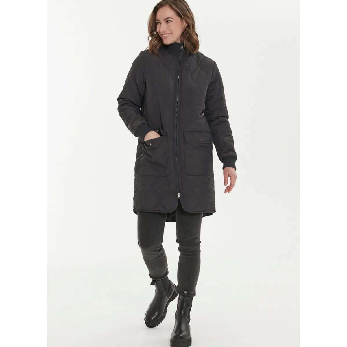 Weather Report Outdoortøj|Beklædning-Eilish Long Quilted Termojakke Dame