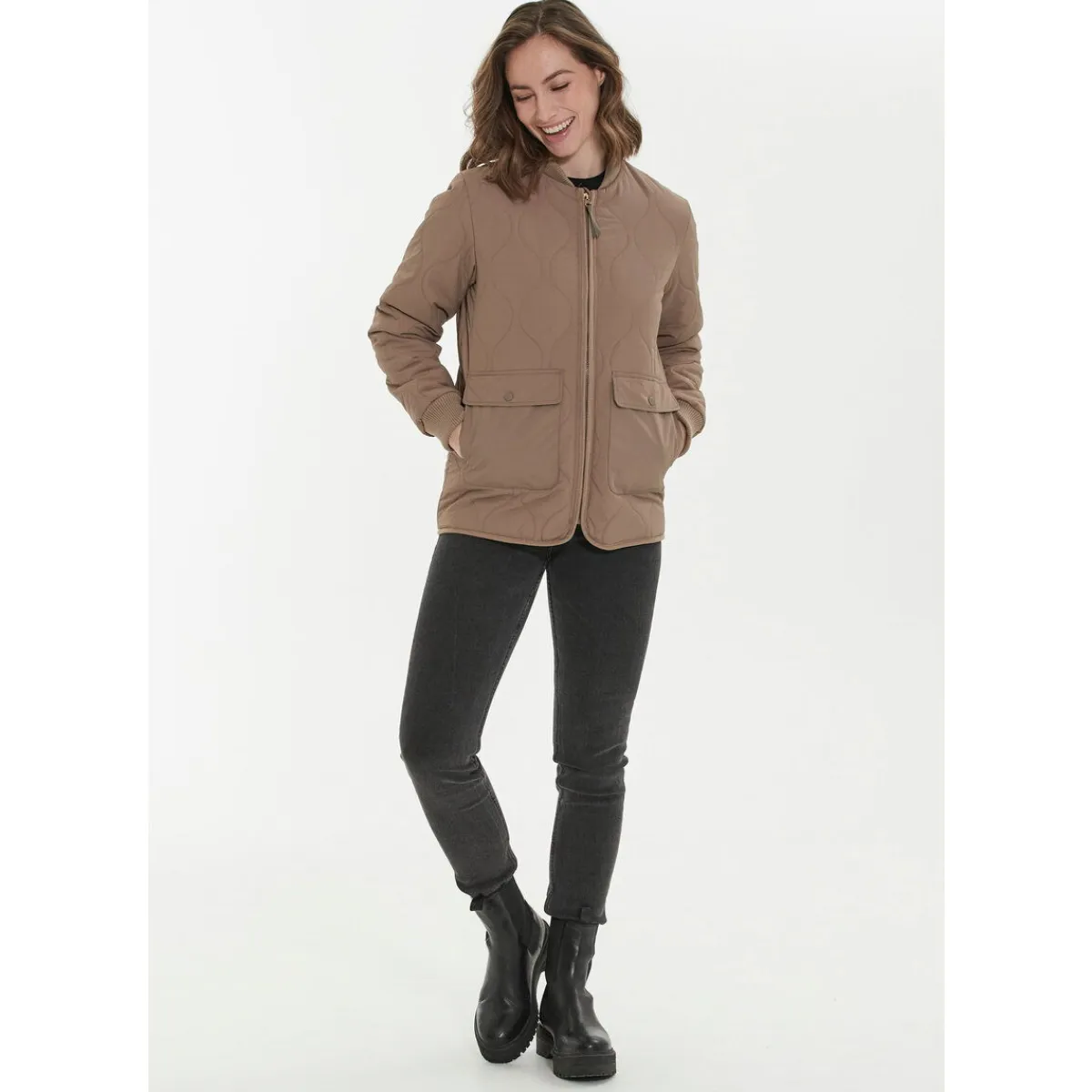 Weather Report Beklædning|Outdoortøj-Eilish Short Quilted Termojakke Dame