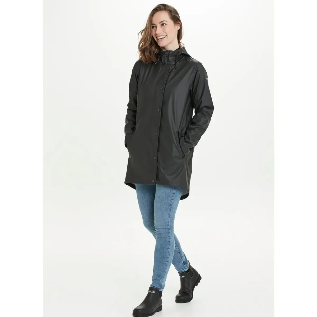 Weather Report Regntøj|Regntøj-Petra PU Regnfrakke Dame, sort