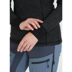 Whistler Skitøj|Vintertøj-Candee Merinould Skipulli Dame, mørkegrå 1011 Dark Grey Melange