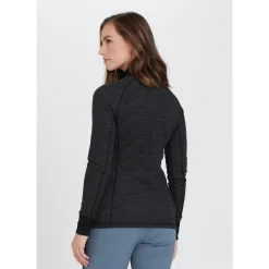 Whistler Skitøj|Vintertøj-Candee Merinould Skipulli Dame, mørkegrå 1011 Dark Grey Melange