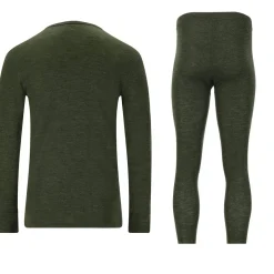 Whistler Skitøj|Vintertøj-Cerro Merinould Skiundertøjssæt Herre, deep forest  3053 Deep ForestMateriale: 85% Merinould 15% Lyocell (silkeagtigt mod huden)  Funktionelt undertøj med merinould har den egenskab at holde kropstemperaturen stabil i al slags vejr. Velegnet til mange former for udendørs aktiviteter. Eller indendørs, hvis der skal spares lidt på varmeregningen.Fakta:- 85% af produktet indeholder super blødt "Merinould" som ikke kradser mod huden- 15% er materialet lyocell (naturmateriale), der føles silkeagtigt mod huden. Bidrager til både varme og åndbarhed/svedtransport.   - Ingen generende syninger- Pasformen er tætsiddende, men giver samtidig god bevægelsesfrihed - Hurtigtørrende, åndbart og antibakteriel materiale - Blandingen af merinould og lyocell, sikrer en god temperaturregulering for kroppen - Kan benyttes til de fleste udendørsaktiviteter, så som løbeturen, skituren og til vandreturen- Isolationsevne til ca. minus 30 graderDetaljer