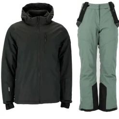 Whistler Skitøj|Vintertøj-Drizzle W-Pro 10.000 Skisæt Børn/Junior, sort  3103 Slate gray