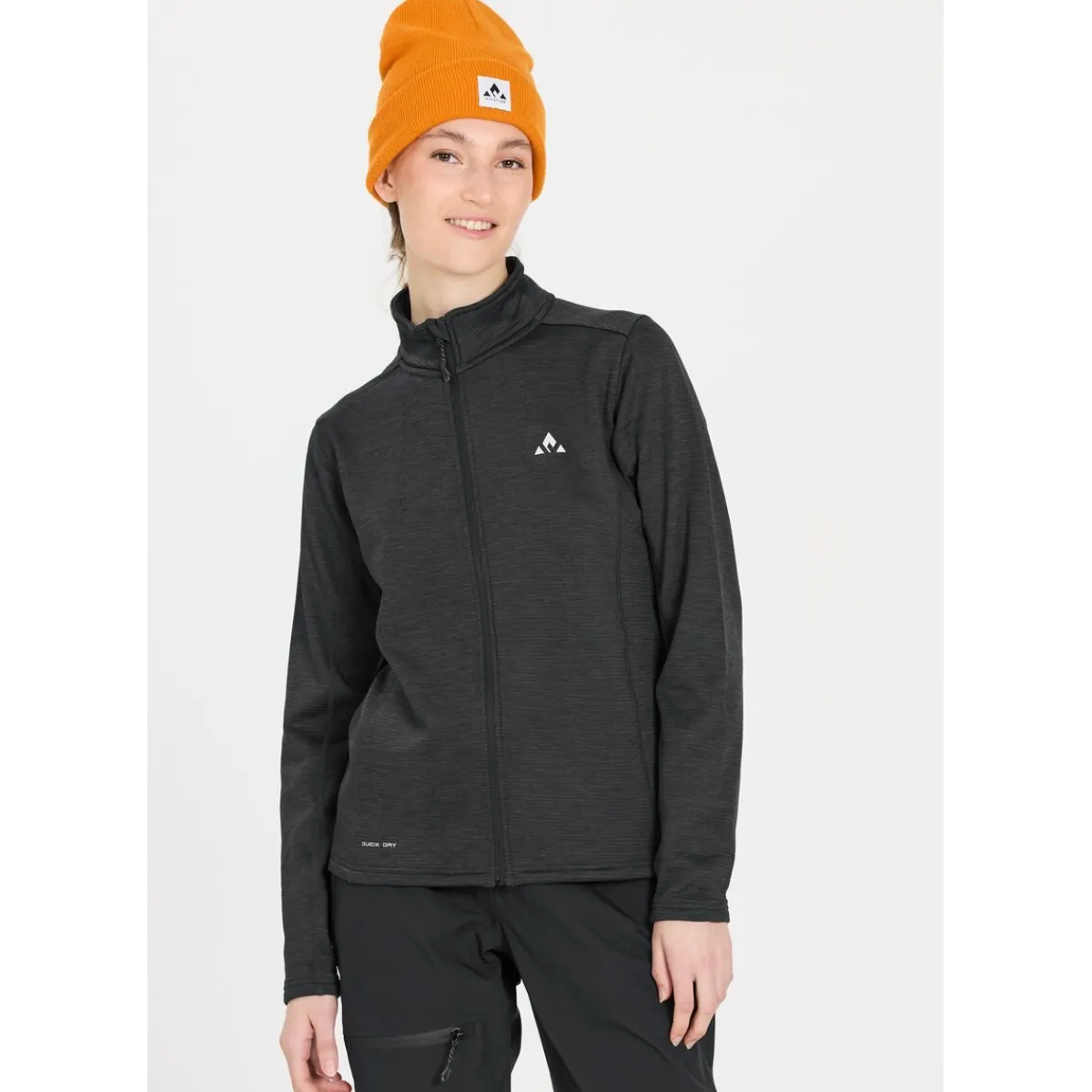 Whistler Skitøj|Vintertøj-Juice Waffle Full-Zipper Midlayer Dame Black
