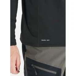 Whistler Skitøj|Beklædning-Kalle Waffle Full-Zipper Midlayer Herre  1001 Black