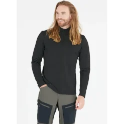 Whistler Skitøj|Beklædning-Kalle Waffle Full-Zipper Midlayer Herre  1001 Black