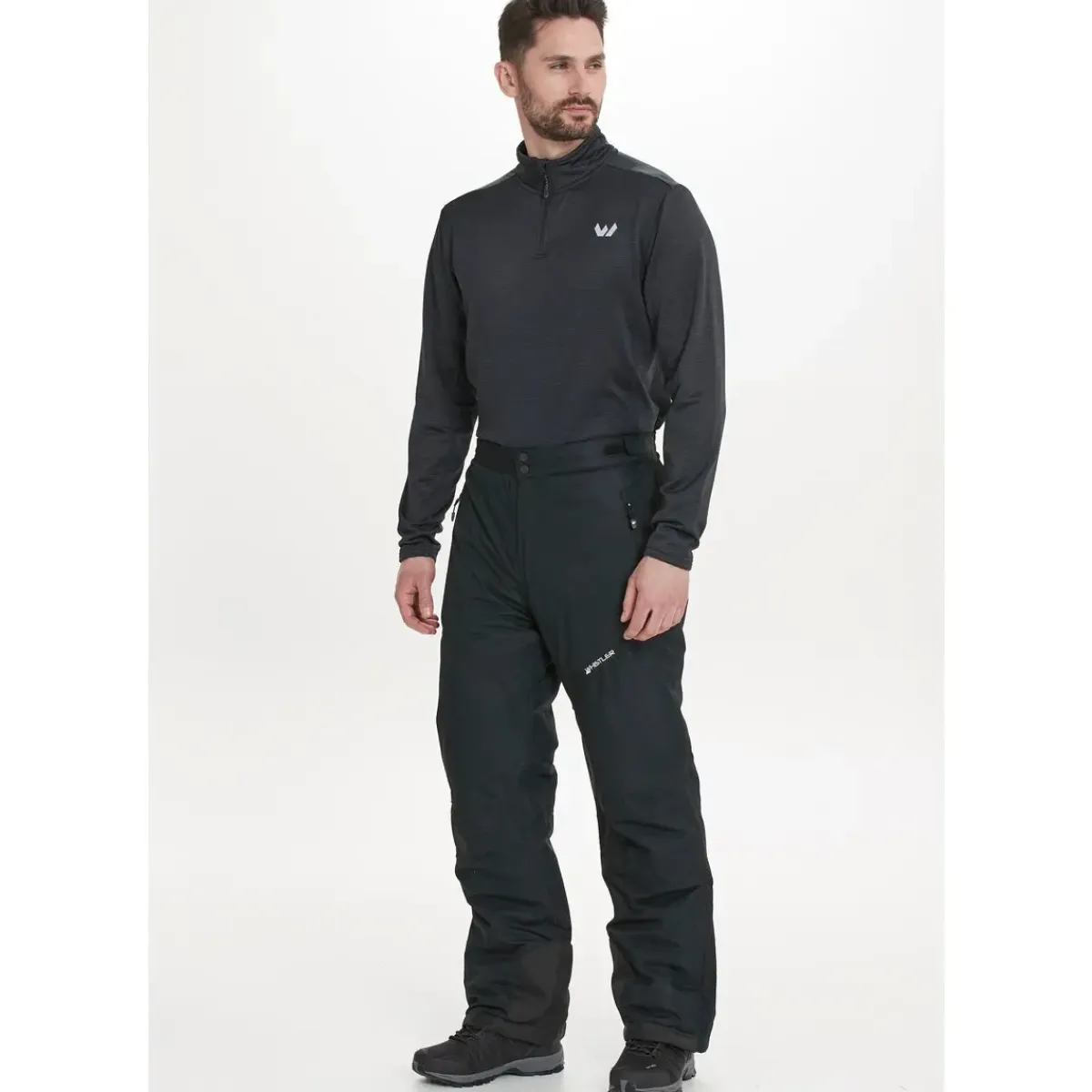 Whistler Vintertøj|Beklædning-Kalle Waffle Midlayer Herre Black