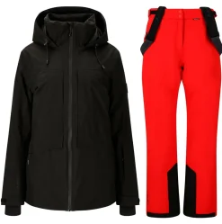 Whistler Skitøj|Skitøj-Kingland W-Pro 10.000 Skisæt Dame, black / red  Black / Red