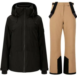 Whistler Skitøj|Skitøj-Kingland W-Pro 10.000 Skisæt Dame, black / fallen rock  Black / Simply Taupe