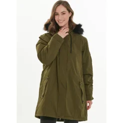 Whistler Vintertøj|Outdoortøj-Nala Melange Parka Vinterjakke Dame, olive 3123 Dark Olive