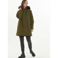 Whistler Vintertøj|Outdoortøj-Nala Melange Parka Vinterjakke Dame, olive 3123 Dark Olive