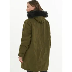 Whistler Vintertøj|Outdoortøj-Nala Melange Parka Vinterjakke Dame, olive 3123 Dark Olive