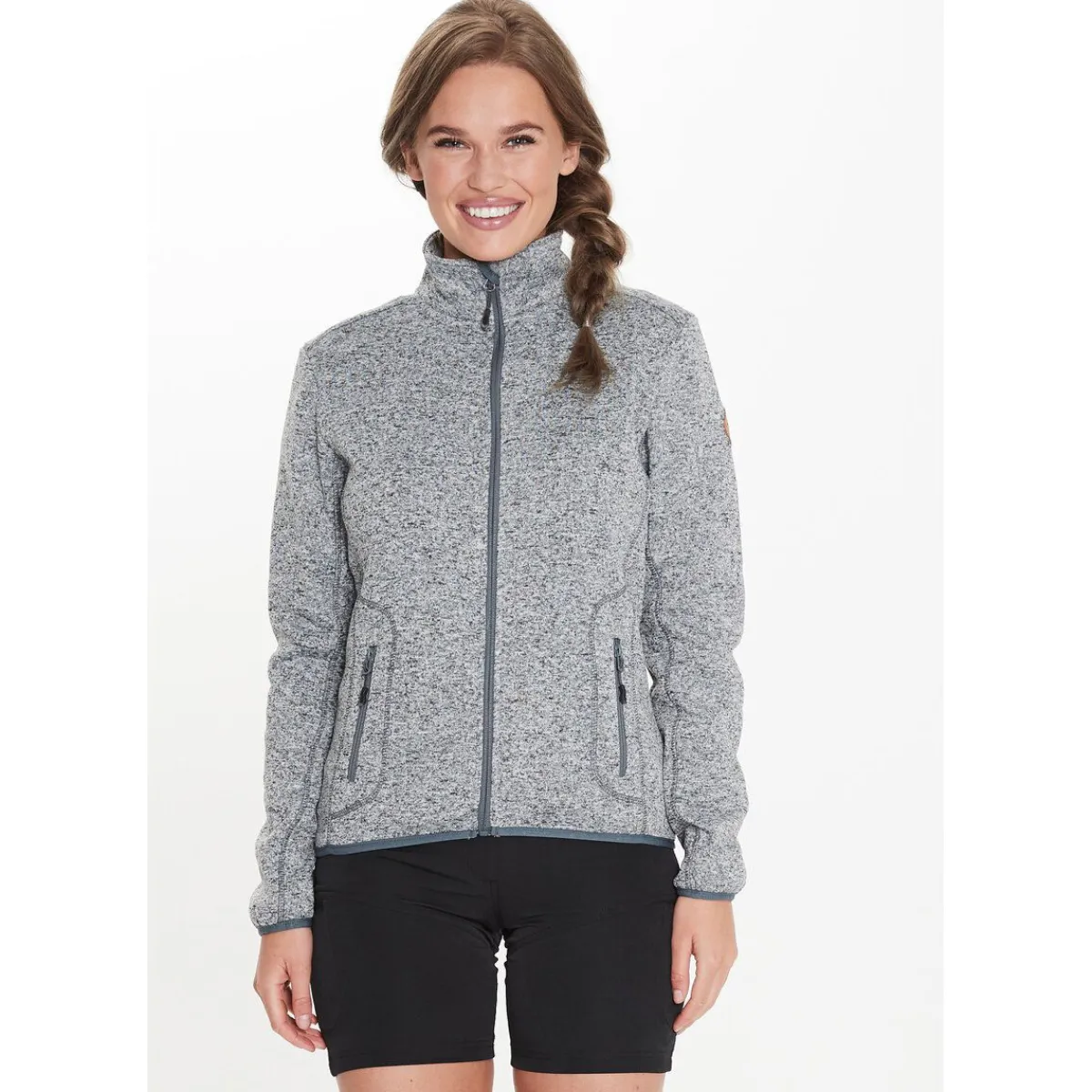 Whistler Vintertøj|Beklædning-Samani Fleecetrøje Dame, lysegrå 1005A Light Grey Melange