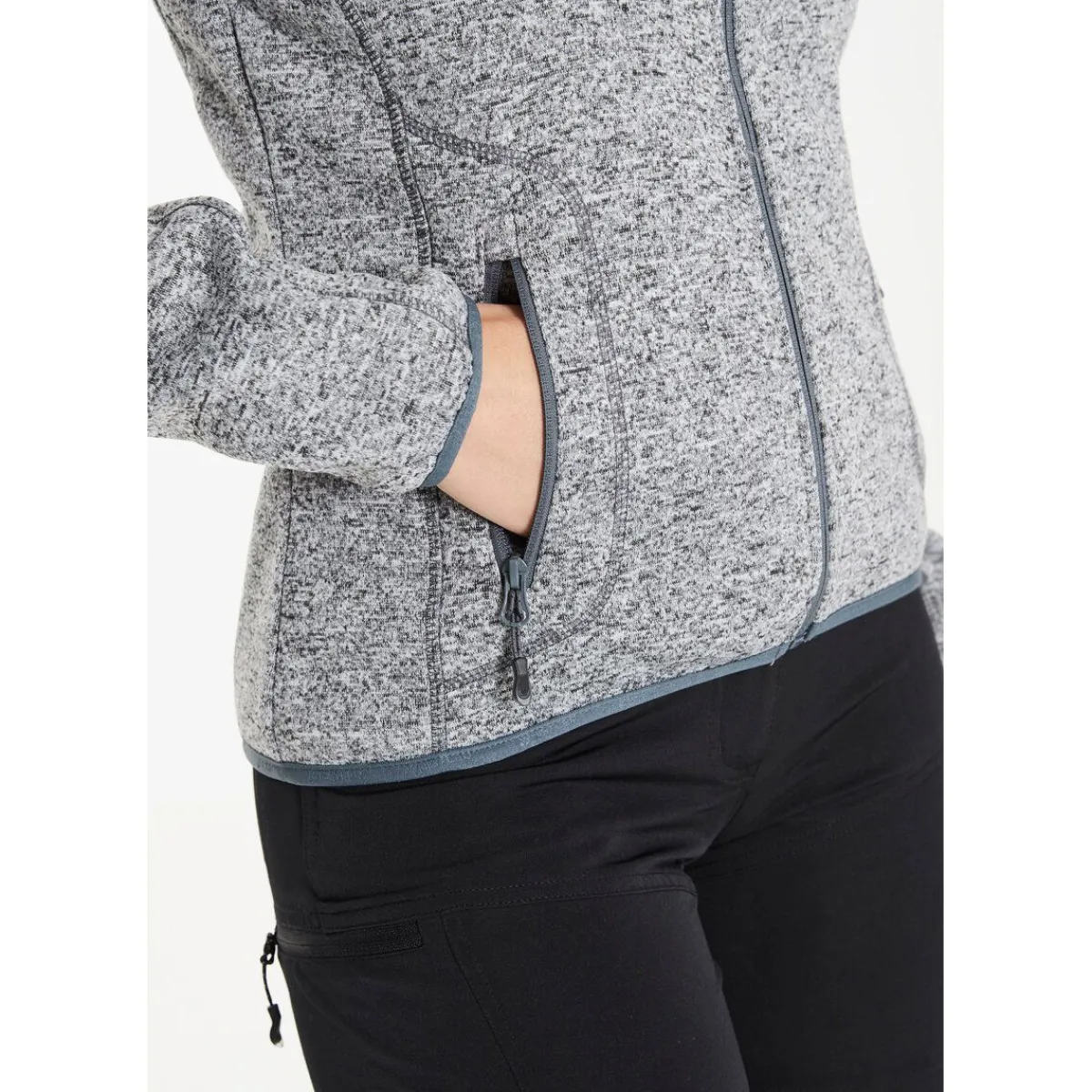 Whistler Vintertøj|Beklædning-Samani Fleecetrøje Dame, lysegrå 1005A Light Grey Melange